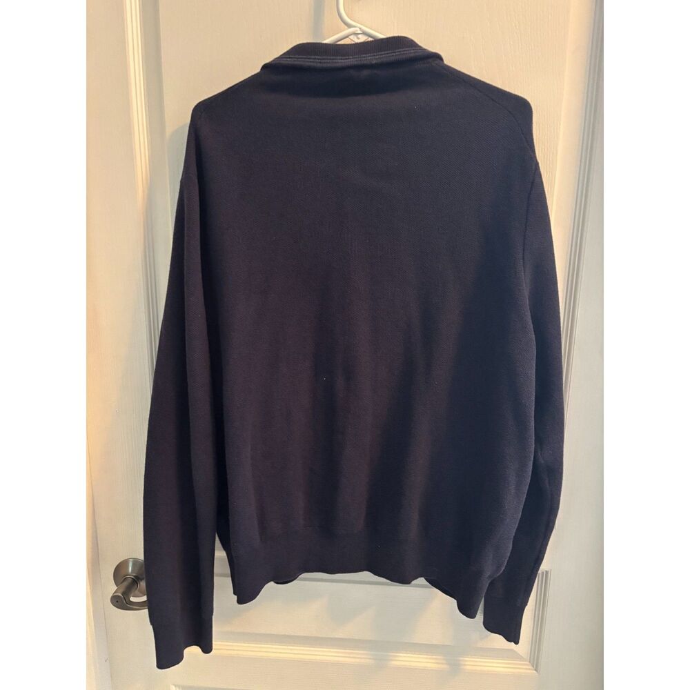Polo Ralph Lauren Navy 1/4 Zip Men's Sweater 100% Cotton XXL